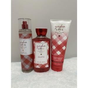 Lot Of 3 - Bath & Body Works GINGHAM LOVE CREAM, MIST, SHOWER GEL